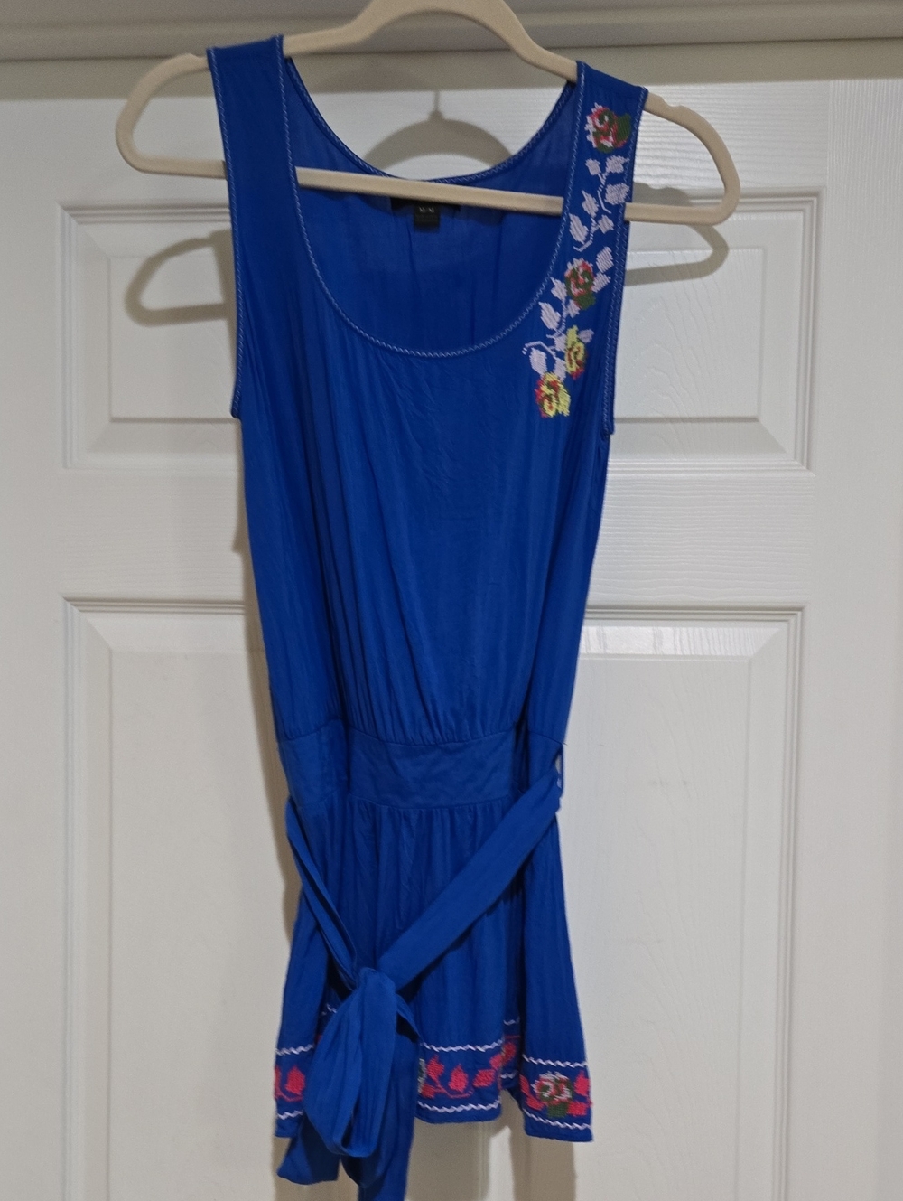 Forever 21 Royal Blue Tunic Dress with Embroidered Detail Size M